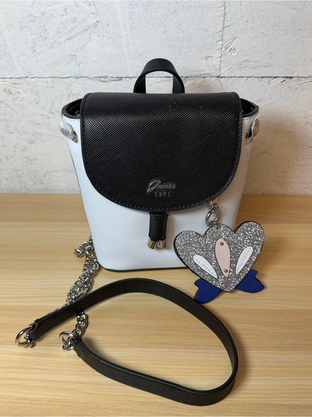 Guess Varsity Pop Mini Pin Up Crossbody Bag - Picture 2 of 13